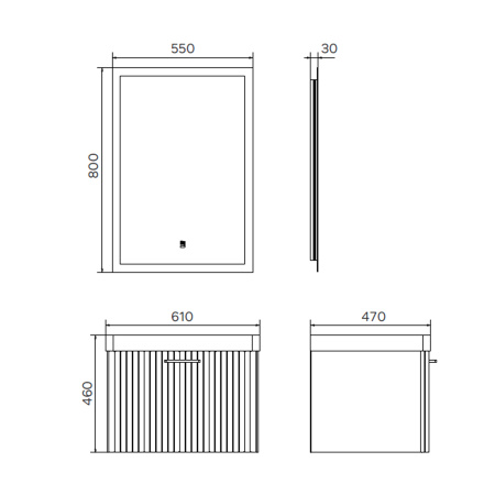 Тумба с раковиной Comforty Ангара 60П 00-00021034 дуб латте фото