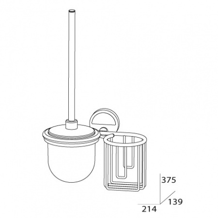 Ерш с крышкой и держатель освежителя FBS Luxia LUX 059 фото