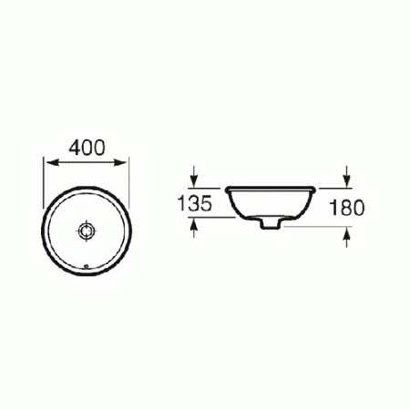 Раковина встраиваемая Roca Foro 327872000 40 см фото