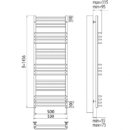 Полотенцесушитель электрический Terminus Соренто П24 4660059921143 500х1456 фото