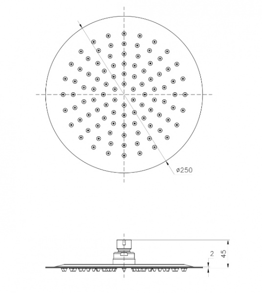 Верхний тропический душ Lemark LM9481S 25 см фото