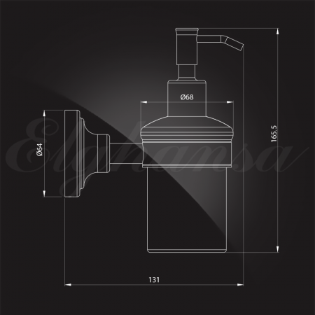 Дозатор для жидкого мыла Elghansa Carrington CRG-470-New фото