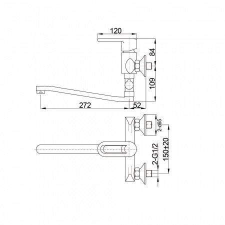 Смеситель для ванны с душем Raiber Pikus R1403 фото