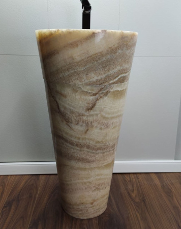 Раковина напольная из оникса Yellow ON-01355 (45*45*90) фото