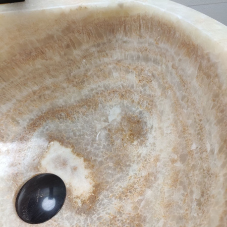 Раковина напольная из оникса Yellow ON-01355 (45*45*90) фото