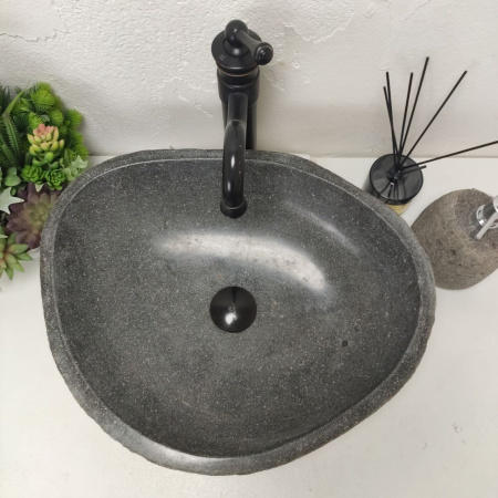 Накладная раковина из речного камня RS01527 (49*39*15) d3 фото