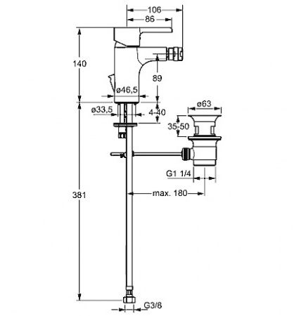 Смеситель для биде Hansa Form 49063203 фото