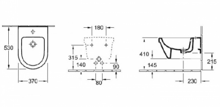 Биде подвесное Villeroy & Boch Architectura 54840001 фото