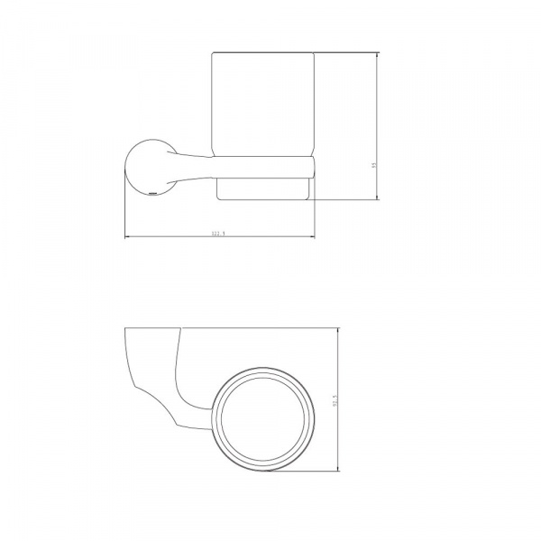 Стакан для зубных щеток Rush Devon DE75310 фото