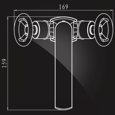 Смеситель для раковины двухвентильный New Wave sigma 1907595 фото