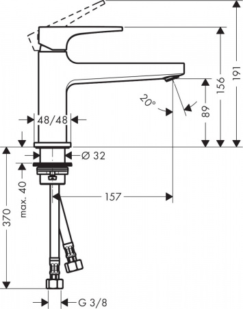 Смеситель для раковины Hansgrohe Metropol 74502000 фото