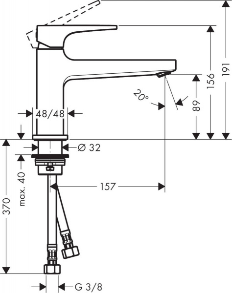 Смеситель для раковины Hansgrohe Metropol 74502000 фото
