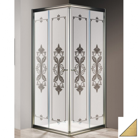 Душевой уголок Cezares Giubileo GIUBILEO-A-2-90-SCORREVOLE-PP-Br 90х90 фото