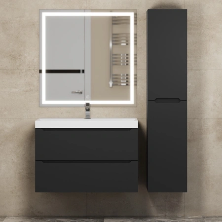 Тумба под раковину Uperwood Tanos 80 291020232 черная матовая фото