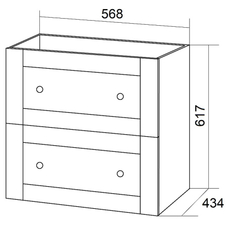 Тумба с раковиной Бриклаер Хелена 60 4627125416408 белая фото