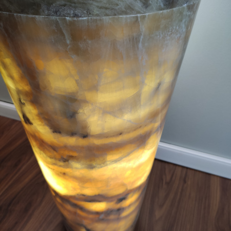 Раковина напольная из оникса Grey ON-01345 (40*40*90) фото