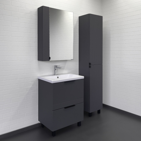 Зеркальный шкаф Comfortу Лима 60 00-00019425 антрацит фото