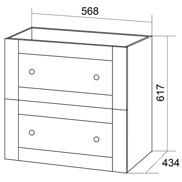 Тумба с раковиной Бриклаер Хелена 60 4627125416408 белая фото