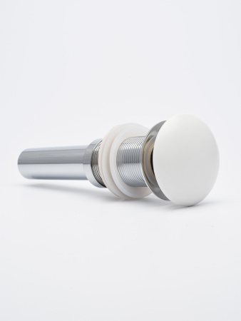 Донный клапан для раковины без перелива AQUAme AQM7002-0MW белый матовый фото