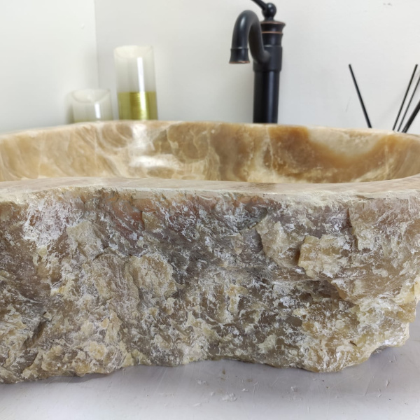 Накладная раковина из оникса Erozy Sunset EO-00441 (54*57*15см) фото