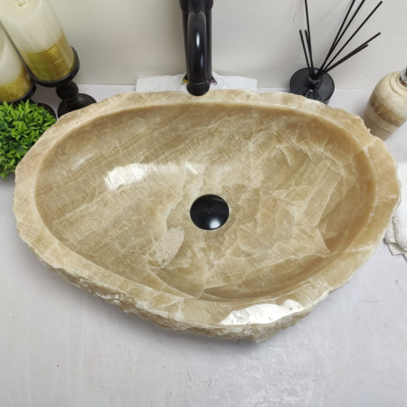 Накладная раковина из оникса Erozy Yellow EO-00559 (55*37*15см) фото