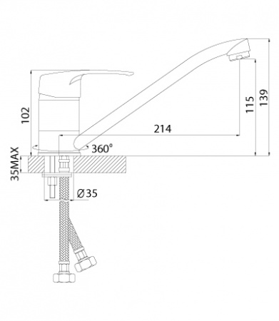 Смеситель для кухни Rossinka F F40-21U фото