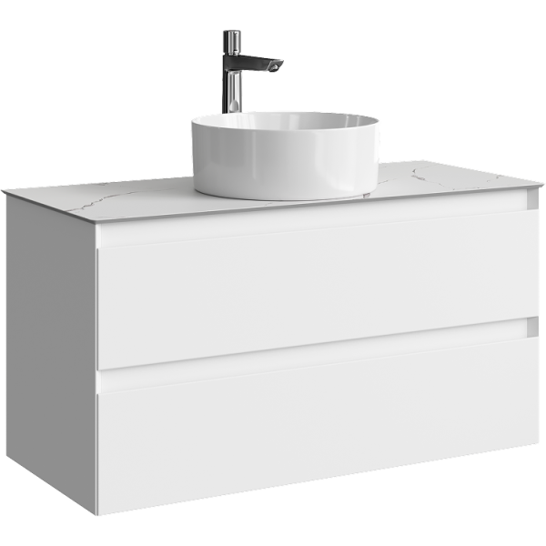 Тумба под накладную раковину Aqwella Geometria 100 GE01102WM белая фото