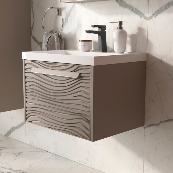 Тумба под раковину EQUIL Gleam 60 tpGLEAM60.1Y-25 амарок/дуб вотан фото