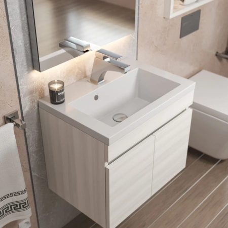 Тумба под раковину Uperwood  Eva 50 3930213460 дуб харбор белый фото