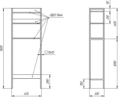Стеллаж для хранения над унитазом Sanflor 64 82613186 черный фото