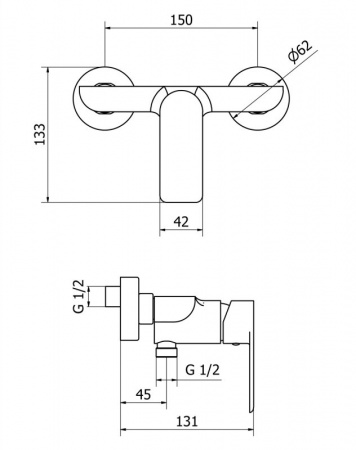 Смеситель для душа Cezares Furore DM-01-Cr фото