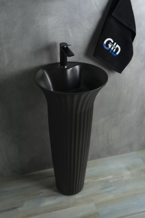 Напольная раковина Gid Nb132bg черный графит фото