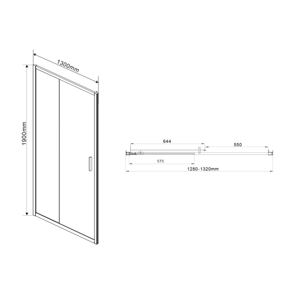 Душевая дверь Vincea Garda VDS-1G130CLB черная фото
