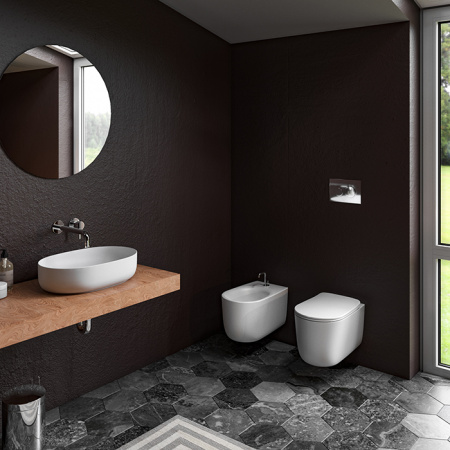 Биде подвесное Kerasan Nolita 532530*1 белое матовое фото