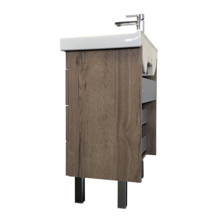 Тумба Comforty Никосия-60Н дуб темный с раковиной Fest 60 F01 00-00008852 фото