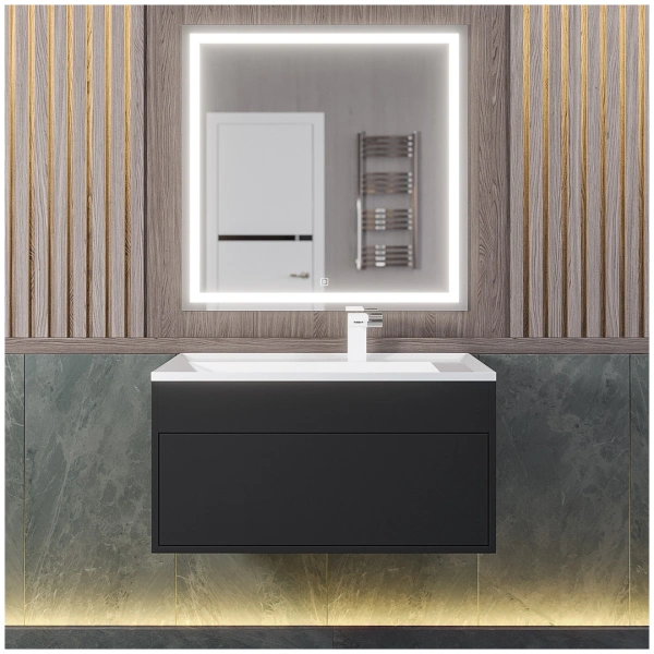 Тумба под раковину Uperwood Lotus 80 39340205461 черная фото