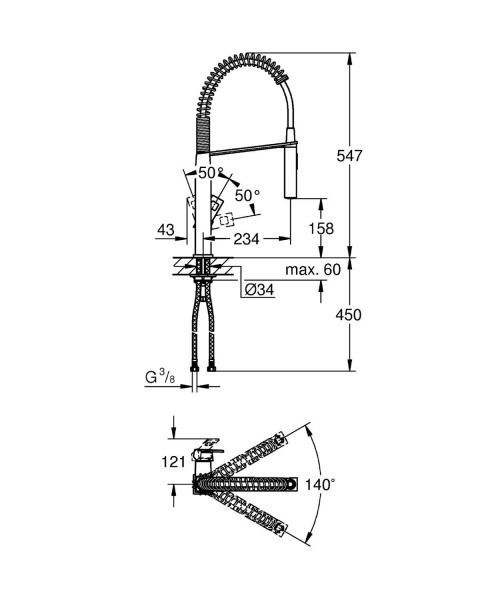 Смеситель для кухни Grohe Eurocube 31395000 фото