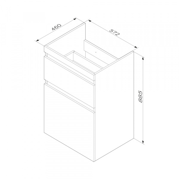 Тумба под раковину AM.PM X-Joy M85AFSX0602WG белый, светлое дерево 57,2 см фото