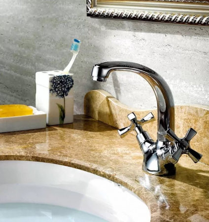 Смеситель для раковины двухвентильный Lemark Benefit LM2507C фото