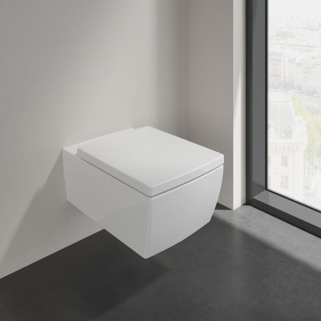 Подвесной унитаз безободковый Villeroy&Boch Memento 2.0 4633R0R1 альпийский белый фото