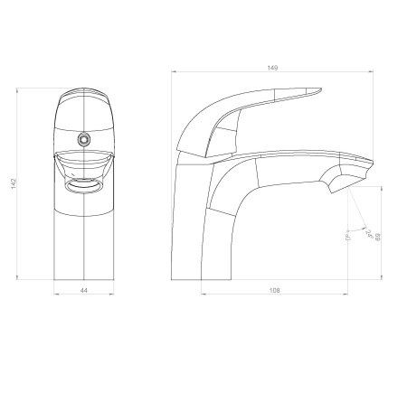 Смеситель для раковины RedBlu by Damixa Palace Bit 310210000 фото