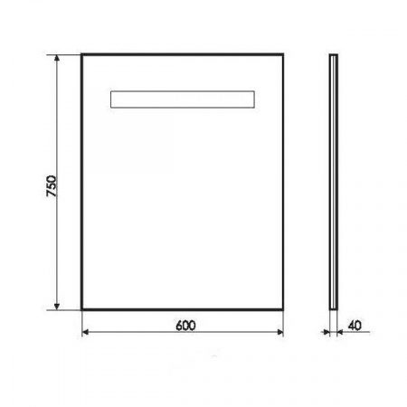 Зеркало Comforty Виола-60 светодиодная лента, сенсор 600*750 фото