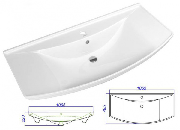 Раковина Bellezza Стиль 105 фото