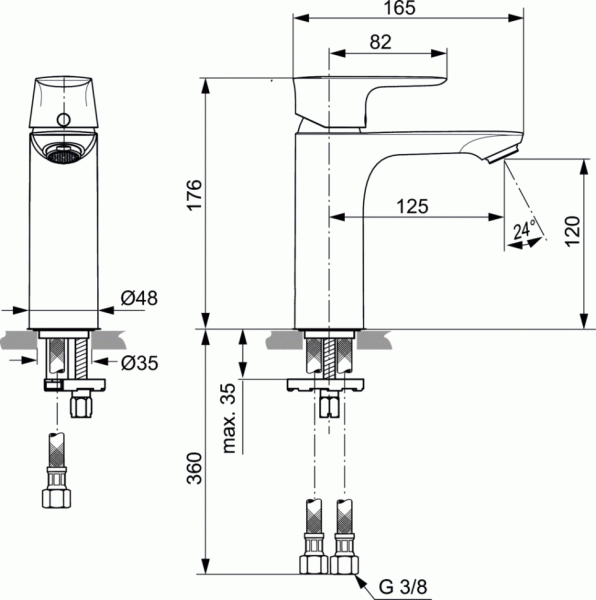 Смеситель для раковины Ideal Standard CONNECT AIR A7055AA фото
