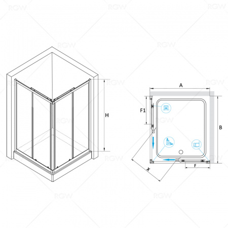 Душевой уголок RGW Classik CL-42 04094290-51 90x100 фото