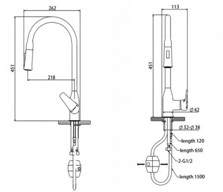 Смеситель для кухни Bravat Arden F7362395CP-ENG фото