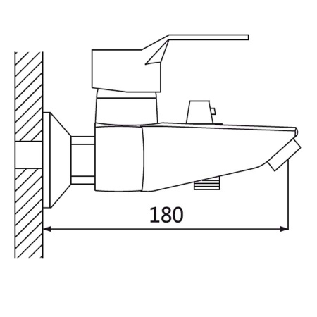 Смеситель для ванны с душем Oute T07 T0702A фото