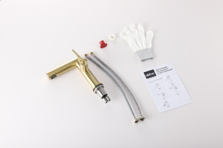 Смеситель для раковины Abber Perfekte 316 AF8A10BG золото брашированное фото