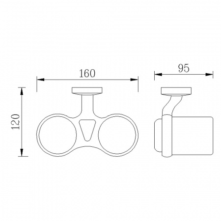Два стакана для зубных щеток Rush Fiji FI18320 фото