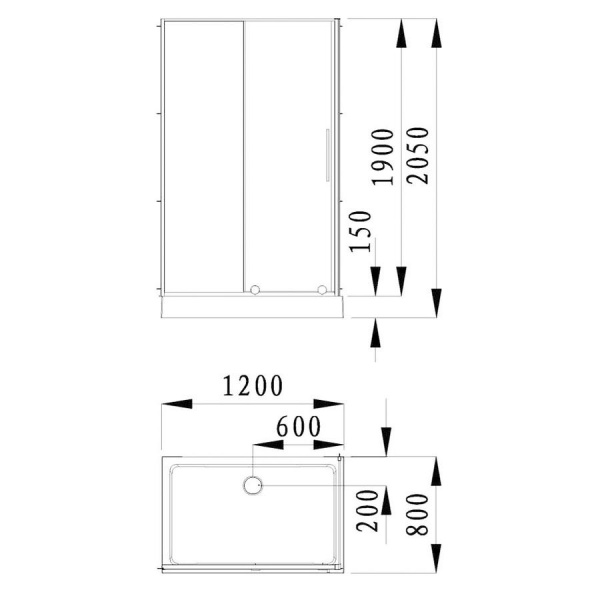 Душевой уголок Alvaro Banos Toledo RC120.10 Negro 120x80 фото
